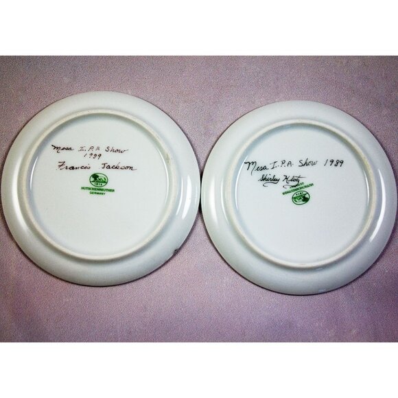 Hutschenreuther Lot of 2 Mini Plates SW Pottery Design Mesa IPA Show 1989 3.75" - Picture 2 of 8